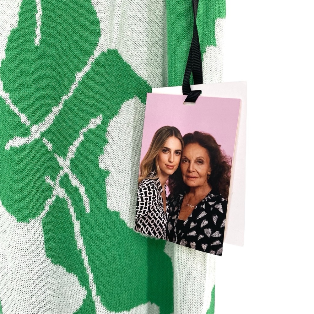 Diane Von Furstenberg x Target Ginkgo Green Sweater Knit Flare Pants New - Picture 4 of 9